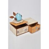 SETABIANCA STCV-017 Vintage Müzik Kutusu Seramik Kuşlu, 20x13.5cm