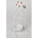 SETABIANCA STCV-032 Ferforje Flower Standli Mumluk Büyük, 15x35cm
