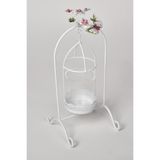 SETABIANCA STCV-033 Ferforje Flower Standli Mumluk Küçük, 13x29cm