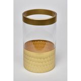 SETABIANCA STCV-150 Vetro Kesme Cam Uzun Vazo Gold, 12x12x20cm