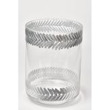 SETABIANCA STCV-188 Vetro Caesar Vazo Silver, 15x15x20cm