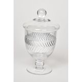 SETABIANCA STCV-192 Vetro Caesar Cam Kapaklı Şekerlik Silver 11x11x20cm