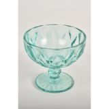 SETABIANCA STCV-292-A Crystal Colors Ayaklı Kase Ekose Desen Aqua, 6'lı