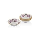 SETABIANCA STRG-80-M Bone China Kase 6 Li Set Gül Mor, 13x4cm