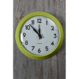 SETABIANCA Time Duvar Saati Metal Neon Sari 33 cm