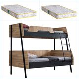 Setay Alba Geniş Ranza, Antrasit + 2 Adet Comfort Yatak
