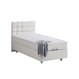 Setay Almada 100x200 cm Beyaz Tek Kişilik Baza Başlık Letto Yatak Seti