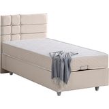 Setay Almada 100x200 cm Krem Tek Kişilik Baza Başlık Letto Yatak Seti