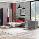 Setay Antre Genç Odası Takımı - 3 Kapaklı Dolap, Karyola, Komodin, Şifonyer