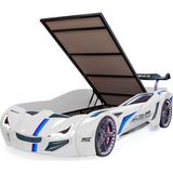 Setay Arabalı Yatak, Mercedes Full Ledli Rüzgarlıklı Bazalı Arabalı Yatak - Beyaz