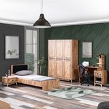 Setay Atlantik Genç Odası Takımı - 3 Kapılı Dolap, Karyola, Komodin, Masa