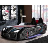 Setay Audi Kapıları Açılabilen Full Ledli Koltuklu Arabalı Yatak,siyah - 90 x 190 cm