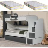 Setay Aura Yavrulu Ranza + 2 Adet Comfort Yatak - Antrasit - 90 x 200 cm