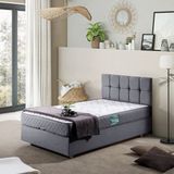 Setay Berlin 120x200 CM Gri Tek Kişilik Baza Başlık Comfort Yatak Seti