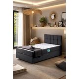 Setay Berlin Antrasit Gri 90x190 cm Tek Kişilik Baza Başlık Comfort Yatak Seti