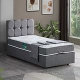 Setay Berlin Tek Kişilik Baza Başlık Seti, Gri