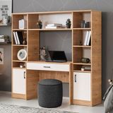 Setay Bilgisayar Masası, Deka 2 Kitaplıklı Çalışma Masası - Ceviz - 180x170x50