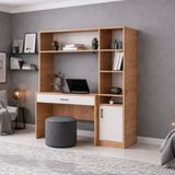Setay Bilgisayar Masası, Deka Kitaplıklı Çalışma Masası - Ceviz - 140x170x50