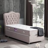 Setay Camelli Açık Kahve 90x190 cm İkili Set Tek Kişilik Baza Başlık