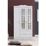Setay Country West Mdf Ön Yüzeyli 3 Kapılı Beyaz Dolap