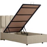 Setay Defne 100x200 cm Krem Tek Kişilik Baza Başlık Comfort Yatak Seti