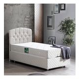 Setay Defne 90x190 cm Krem Tek Kişilik Baza Başlık Comfort Yatak Seti