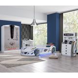 Setay Dolap Masa Beyaz Mobilya Sports Çocuk Odası Jaguar Arabalı Yatak