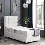 Setay Duke Krem 90x190 cm İkili Set Tek Kişilik Baza Başlık