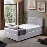 Setay Eylül Açık Gri 90x200 cm İkili Set Tek Kişilik Baza Başlık