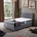 Setay Eylül İkili Set Tek Kişilik Baza Başlık - Gri - 120 x 200 cm