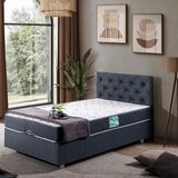 Setay Eylül Tek Kişilik Baza Başlık Comfort Yatak Seti - Lacivert - 100 x 200 cm