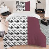 Setay Ezgi Genç Odası Takımı Uyumlu Dijital Baskılı Nevresim Takımı - 160 x 220 cm - Mor - Beyaz