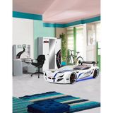 Setay Formula Çocuk Odası Dolap Masa Mercedes Full Ledli Beyaz Arabalı Yatak - Montajsız