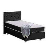 Setay Glamis 100x200 CM Antrasit Tek Kişilik Baza Başlık Letto Yatak Seti