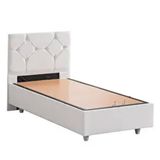 Setay Glamis 120x200 CM Beyaz Tek Kişilik Baza Başlık Letto Yatak Seti