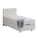 Setay Glamis 90x190 CM Beyaz Tek Kişilik Baza Başlık Letto Yatak Seti