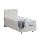 Setay Glamis 90x200 CM Beyaz Tek Kişilik Baza Başlık Letto Yatak Seti
