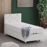 Setay Glamis İkili Set Tek Kişilik Baza Başlık Seti - Beyaz - 90 x 190 cm