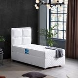 Setay Grand İkili Set Tek Kişilik Baza Başlık - Beyaz - 90 x 200 cm