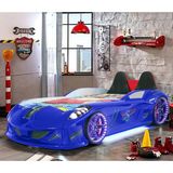 Setay Jaguar Full Ledli Koltuklu Arabalı Yatak, Mavi - 90 x 190 cm