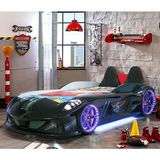 Setay Jaguar Full Ledli Koltuklu Arabalı Yatak, Siyah - 90 x 190 cm