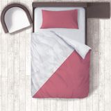 Setay Lilyum Genç Odası Takımı Uyumlu Dijital Baskılı Nevresim Takımı - 160 x 220 cm - Pembe - Beyaz