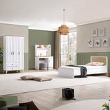 Setay Linda Genç Odası - 3 Kapılı Dolap, Karyola, Çalışma Masası - Beyaz