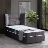 Setay Lizbon İkili Set Tek Kişilik Baza Başlık - Antrasit - 90 x 200 cm