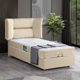 Setay Lizbon İkili Set Tek Kişilik Baza Başlık - Krem - 90 x 200 cm