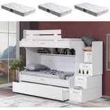 Setay Londra Yavrulu Ranza + 3 Adet Comfort Yatak - Beyaz - 90 x 190 cm