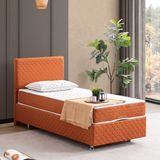Setay Luka Ikili Set, Luka Tek Kişilik Baza Başlık Seti - Turuncu - 90 x 200 cm