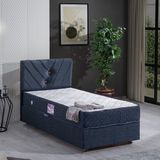 Setay Lux Class İkili Set Yandan Açılır Tek Kişilik Baza Başlık - Lacivert - 100 x 200 cm