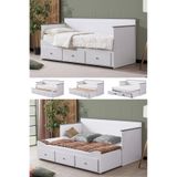 Setay Marmaris Divan Karyola Çekmeceli Açılır Çift Kişilik Karyola + Soft Yatak - Antrasit