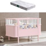 Setay Mdf Beşik, 90X130 Trend Büyüyen Beşik, 90X190 Trend Karyola, Pembe + 1 Adet 90X130 Comfort Yatak - 90 x 130 cm